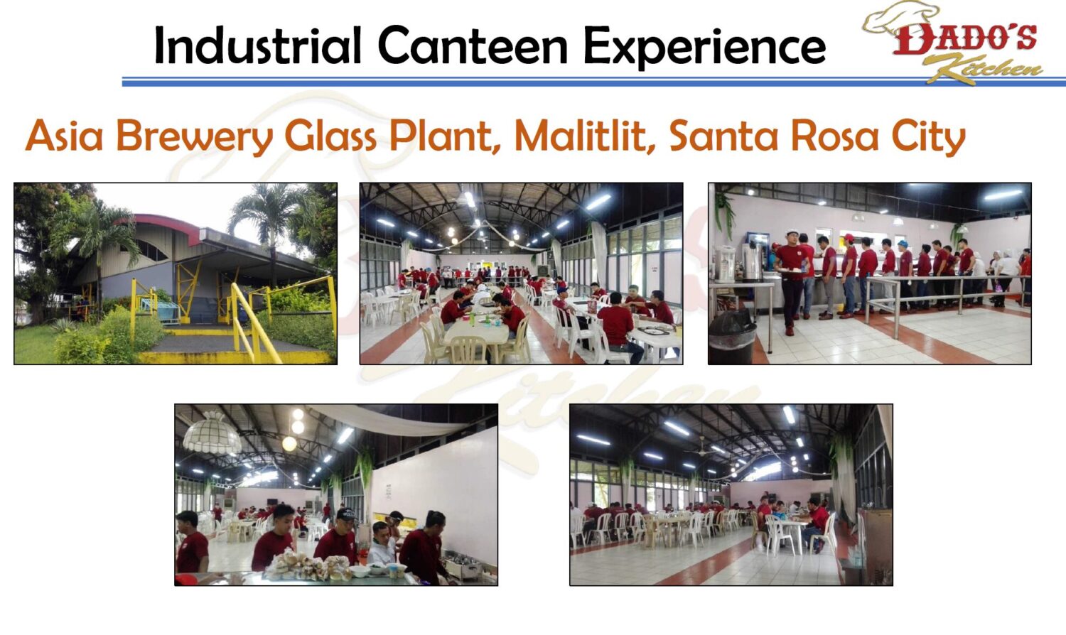 Asia Brewery Inc. chooses Dado's kitchen canteen concessionaire for their canteen up to this day